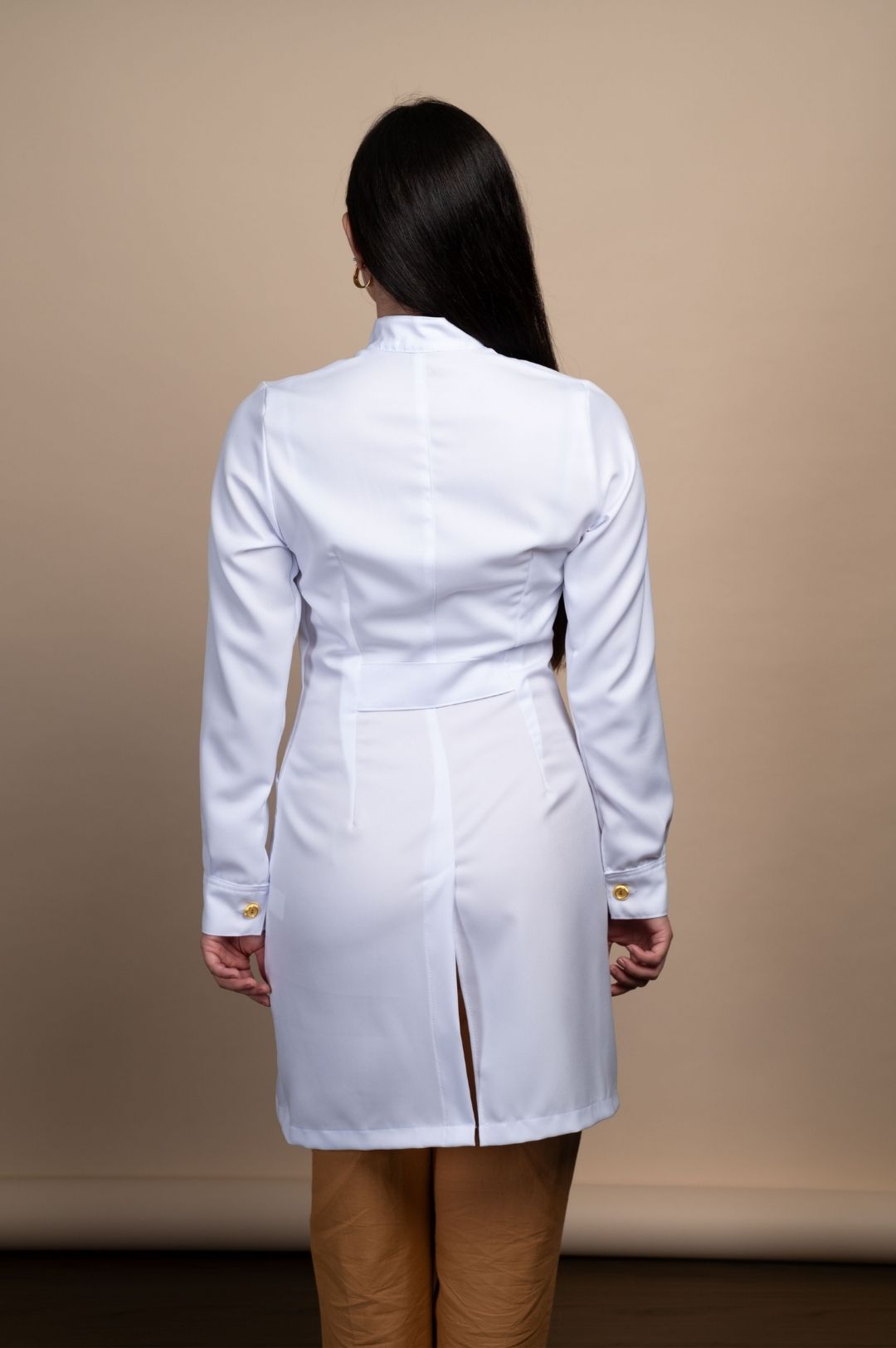 Jaleco Acinturado Feminino Branco - Imagem 2