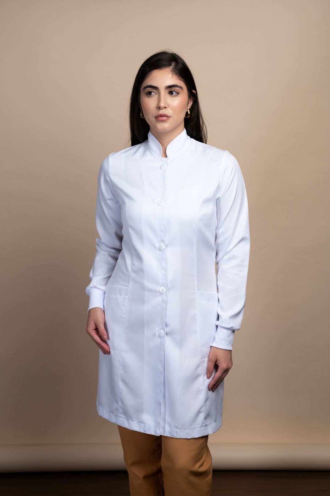 Jaleco Feminino com Punho e Botão