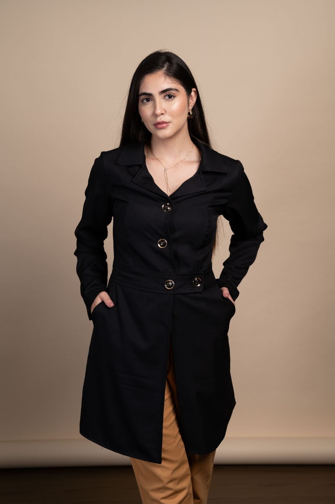 Jaleco Feminino Preto Elisa