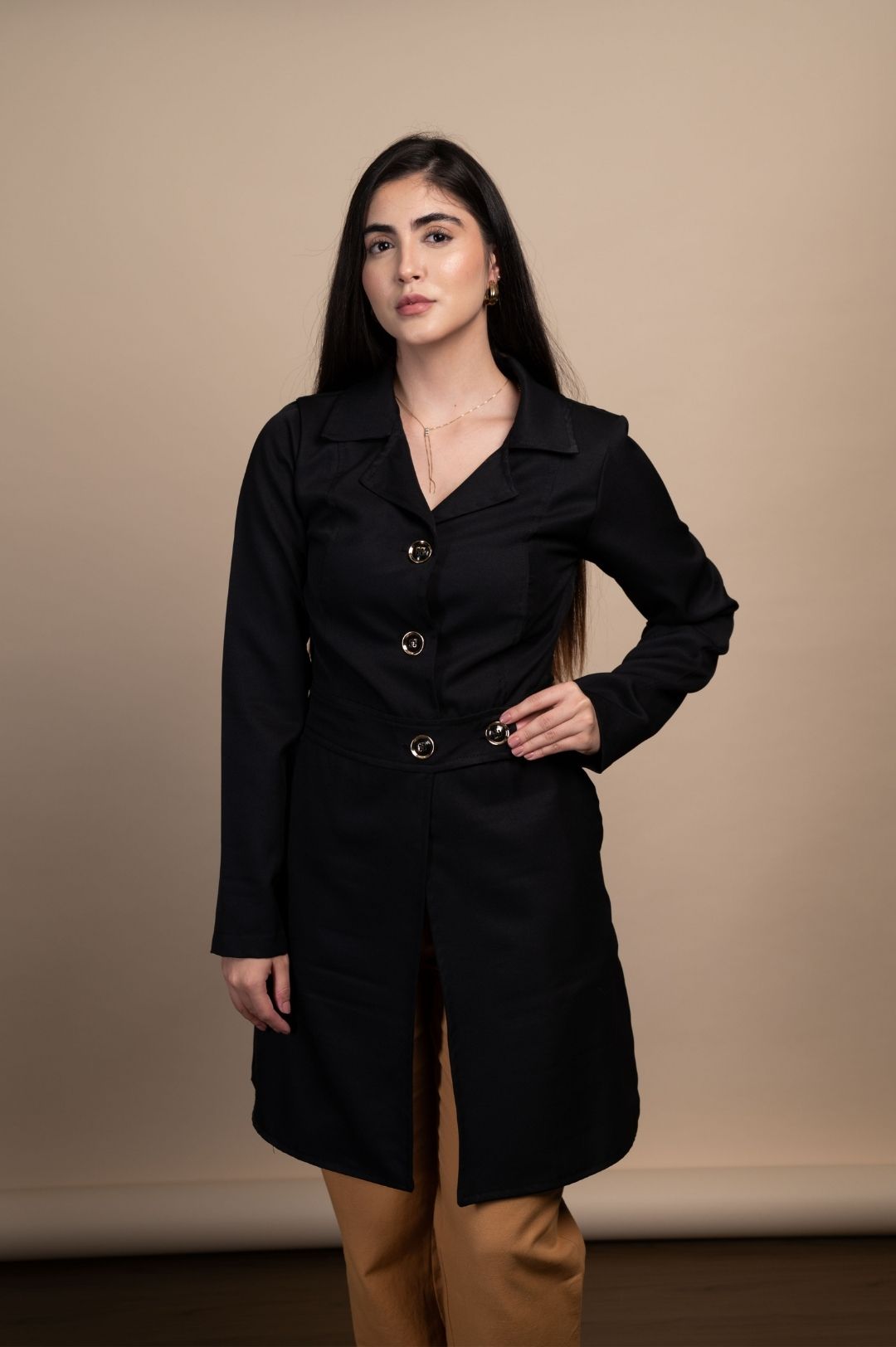 Jaleco Feminino Preto Elisa - Imagem 4