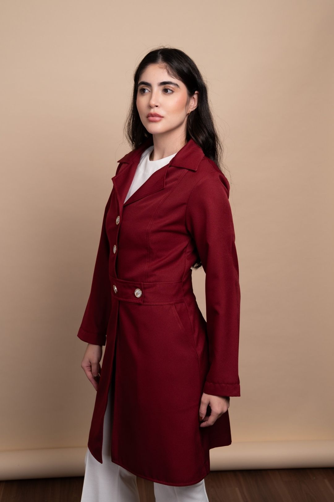 Jaleco Feminino Elisa Vinho - Imagem 2