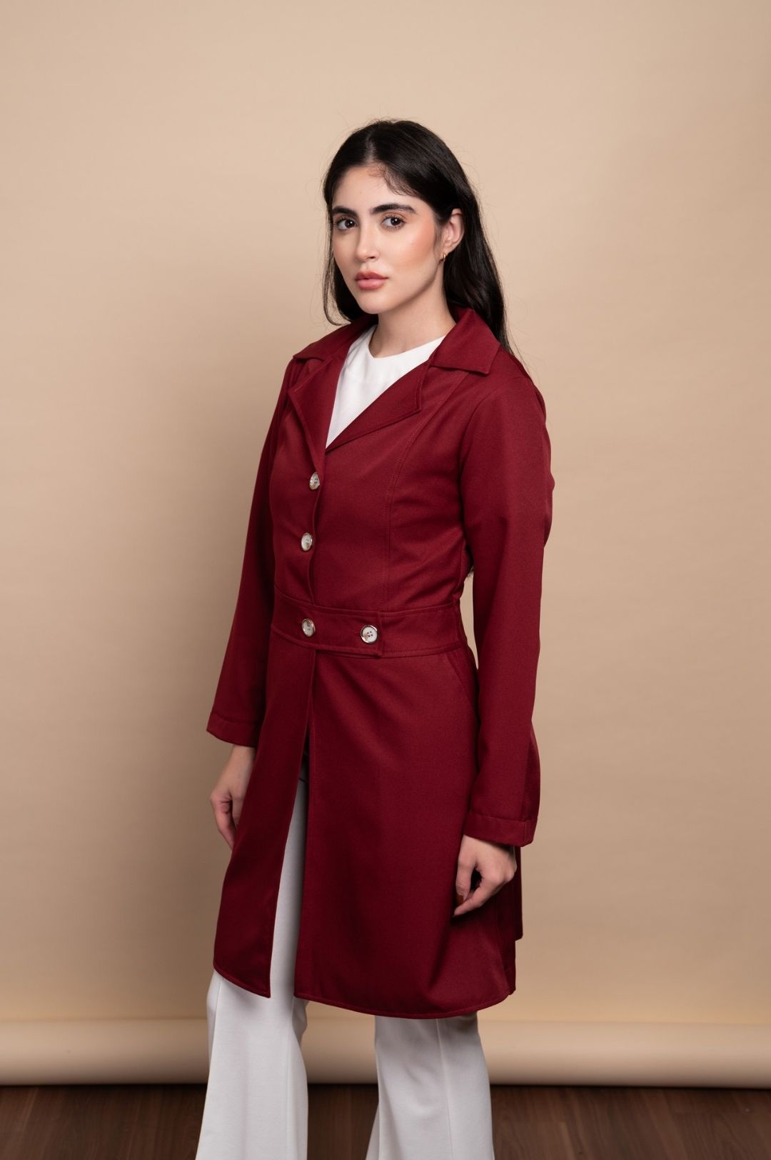 Jaleco Feminino Elisa Vinho - Imagem 4