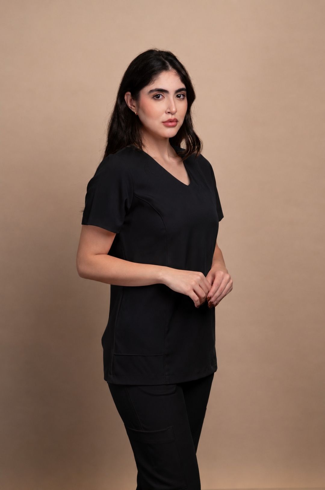 Scrub Pijama Cirúrgico Feminino Preto Larissa - Imagem 3