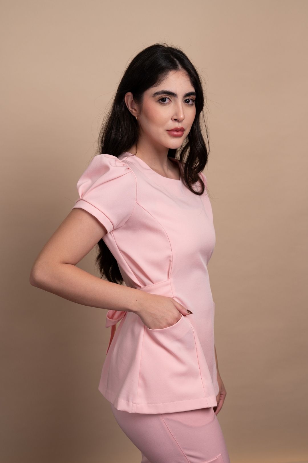 Scrub Pijama Cirúrgico Feminino Rosa Larissa - Imagem 3