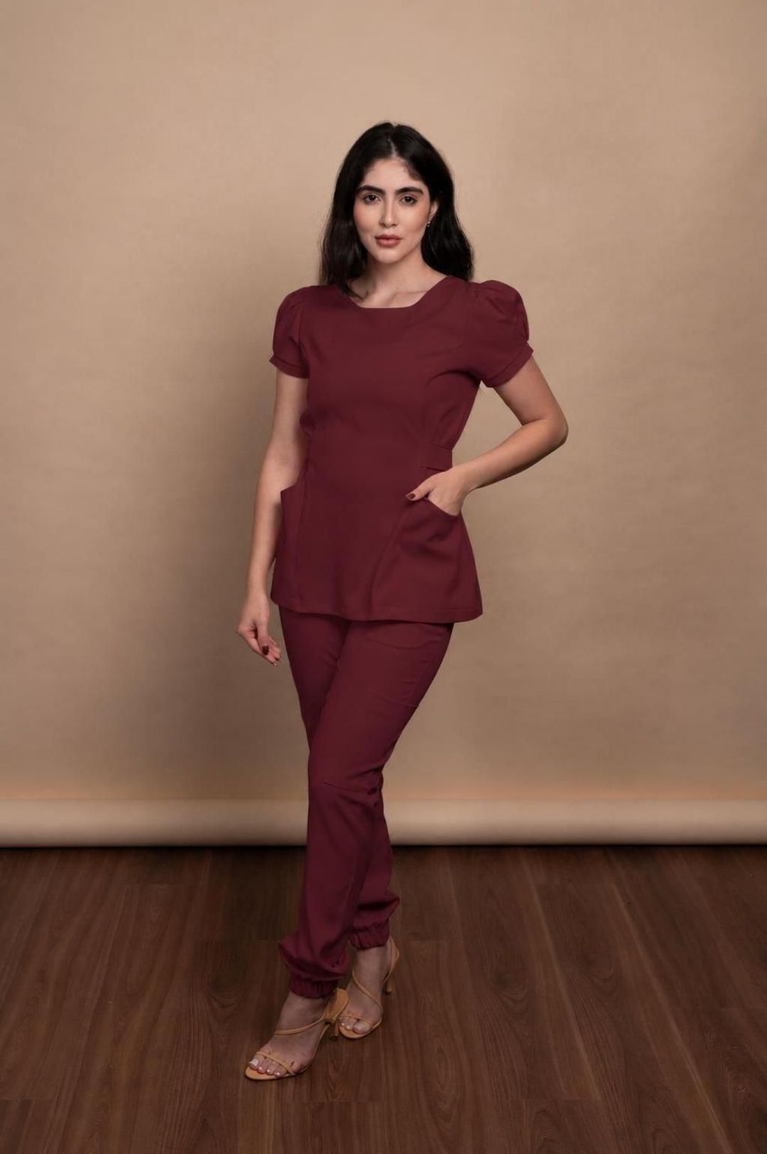 Scrub Pijama Cirúrgico Feminino Vinho Larissa