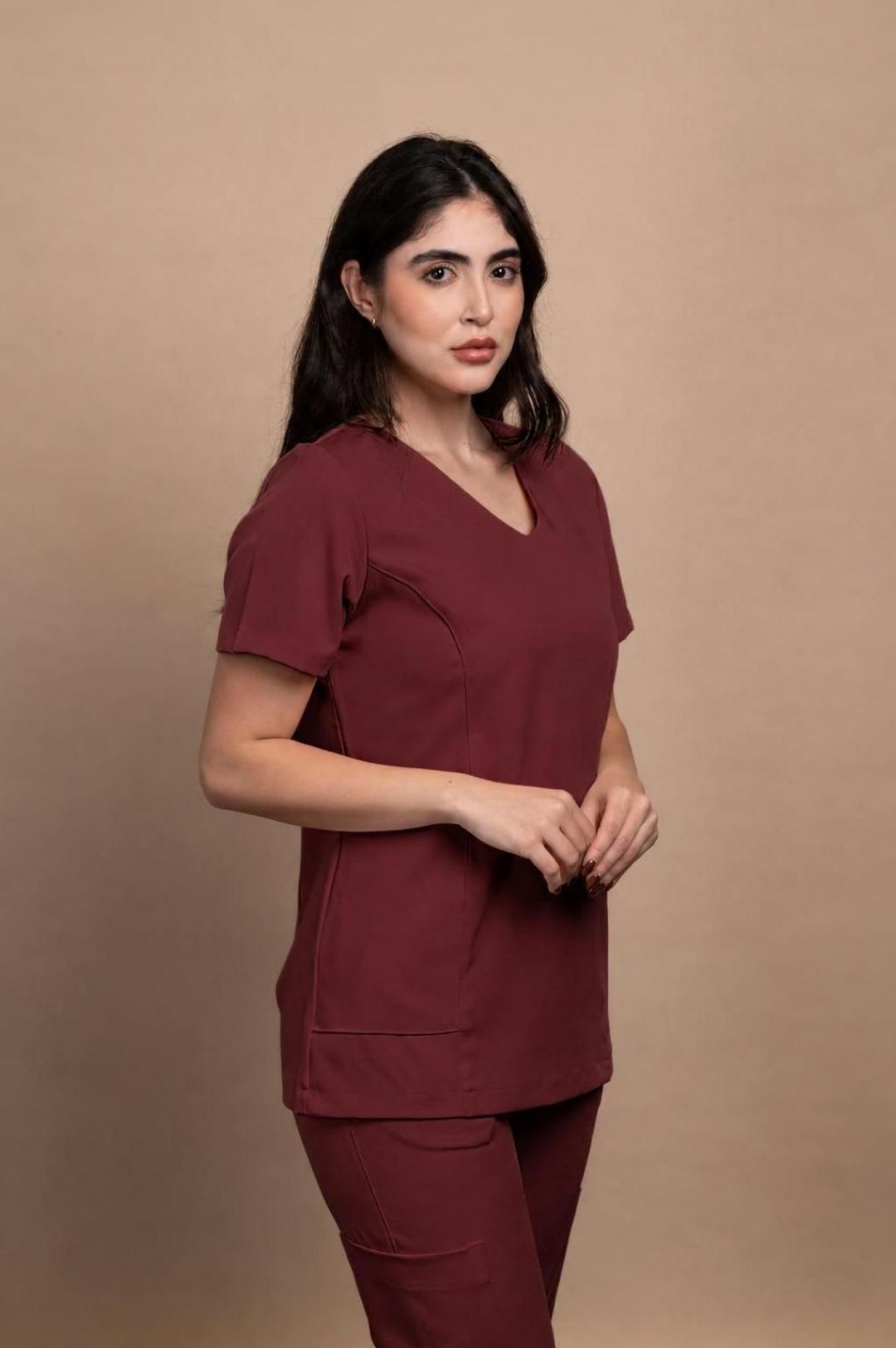 Scrub Pijama Cirúrgico Feminino Vinho Larissa - Imagem 2
